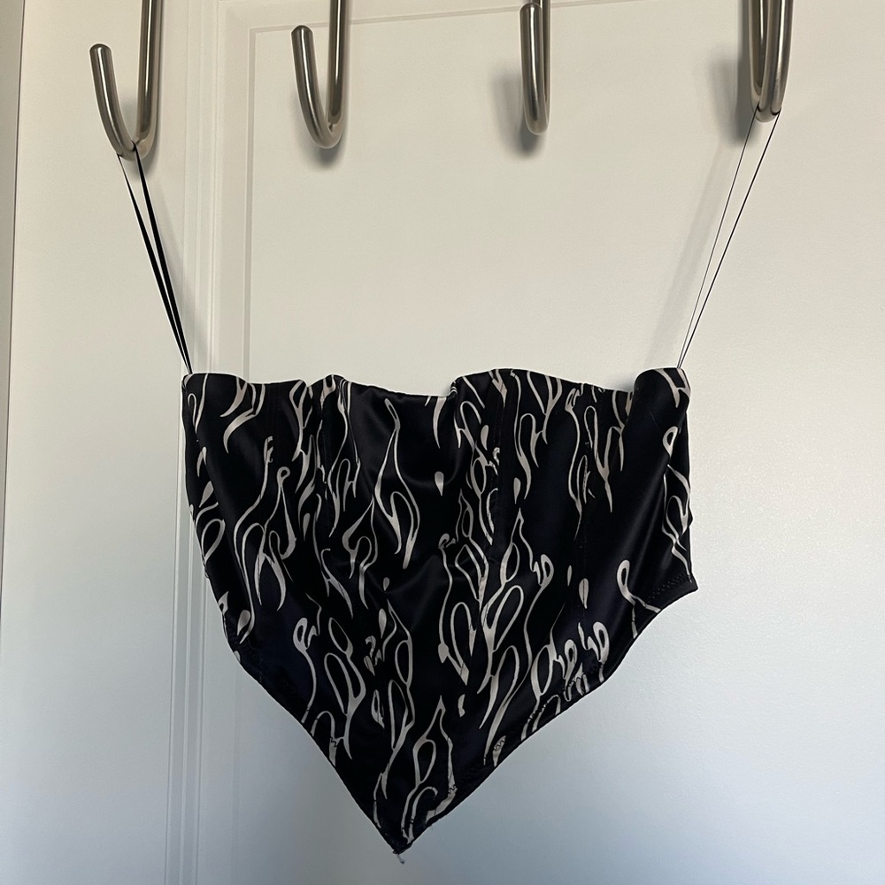 UO black flames corset top
